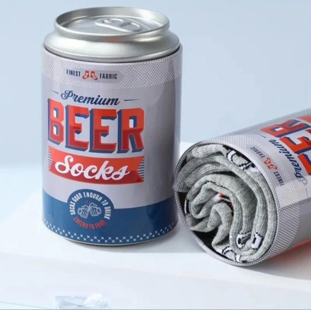 Premium Beer Socks in Gray. NWOT